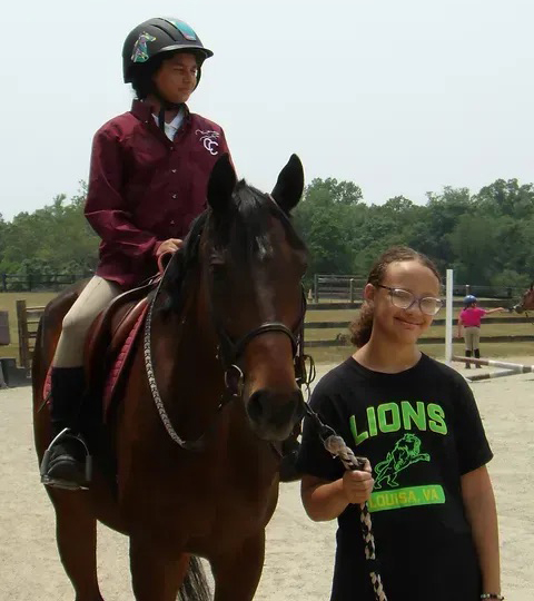 Nugget, school horse at Double C Ranch
